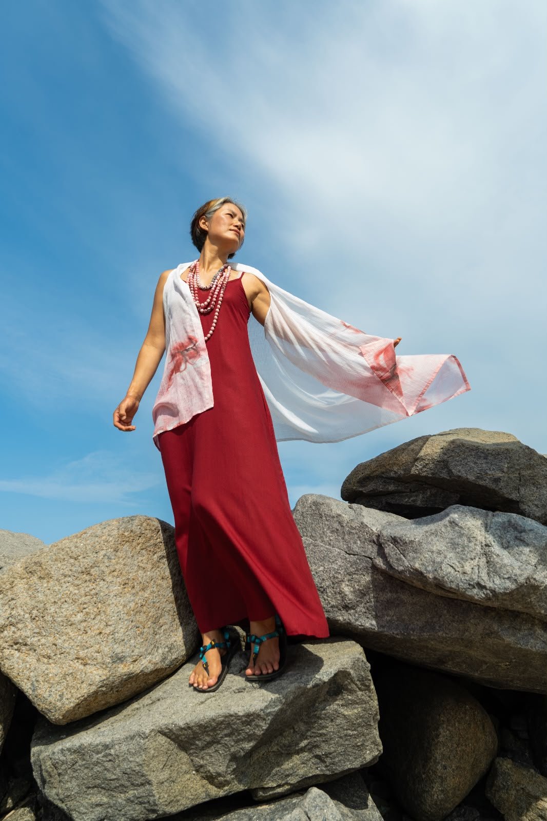 Layered Cotton Poncho